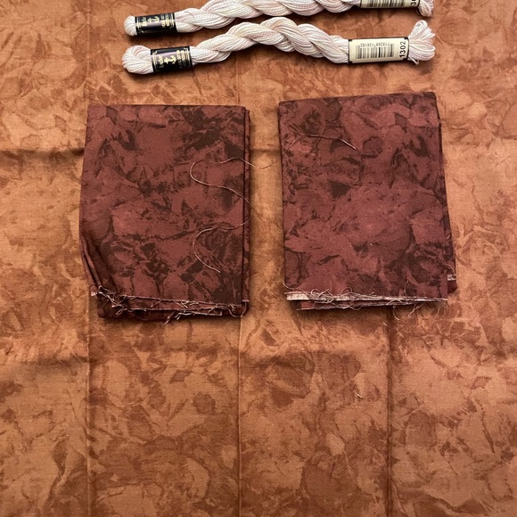 Michael Miller-KRYSTAL Four Fabric Samples 20x20 Chocolate Swirl + Anchor Cotton - Picture 6 of 7